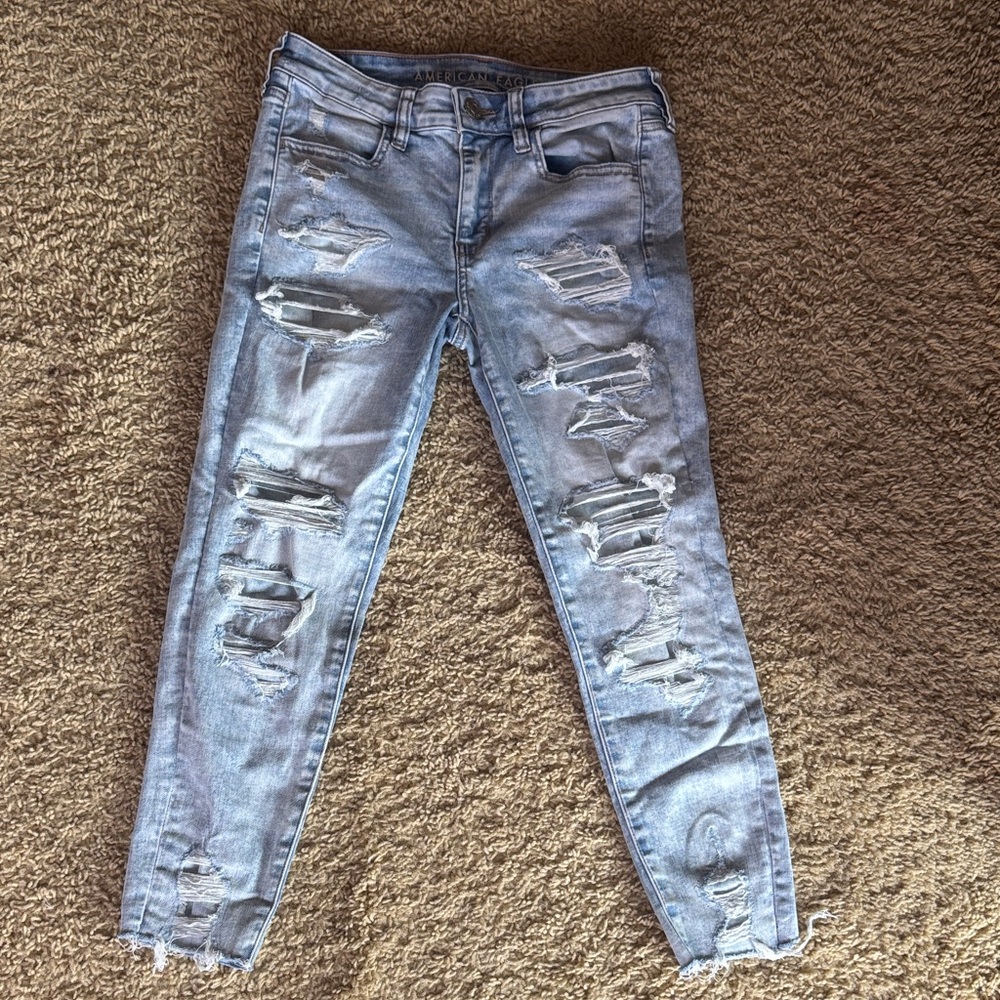 Distressed Light Blue Women's Jeans
